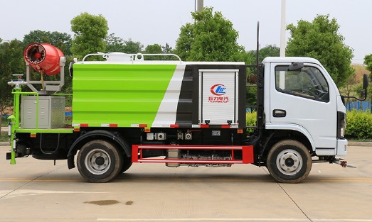 多功能抑塵車的視頻_國六東風(fēng)福瑞卡5噸藍牌抑塵車廠家價格