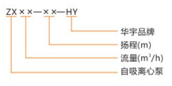 華宇牌ZX-HY型自吸離心泵型號(hào)說明 華宇牌ZX-HY型自吸離心泵型號(hào)說明